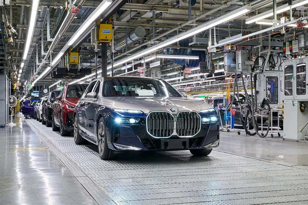BMW Cars in Dingolfing Manufacturing Plant