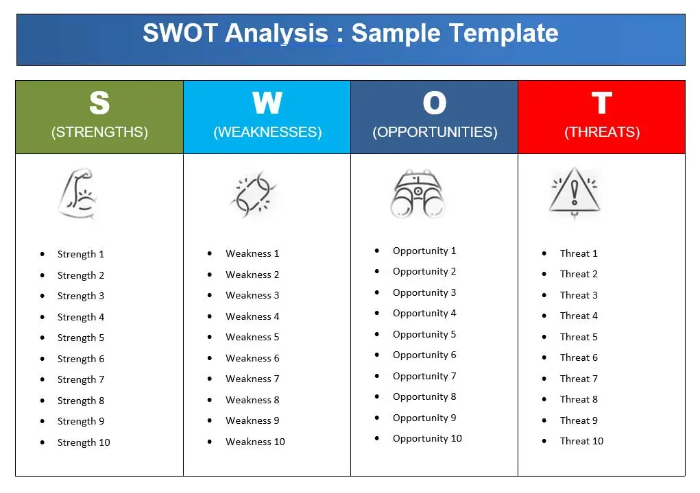 SWOT Analysis Template Preview